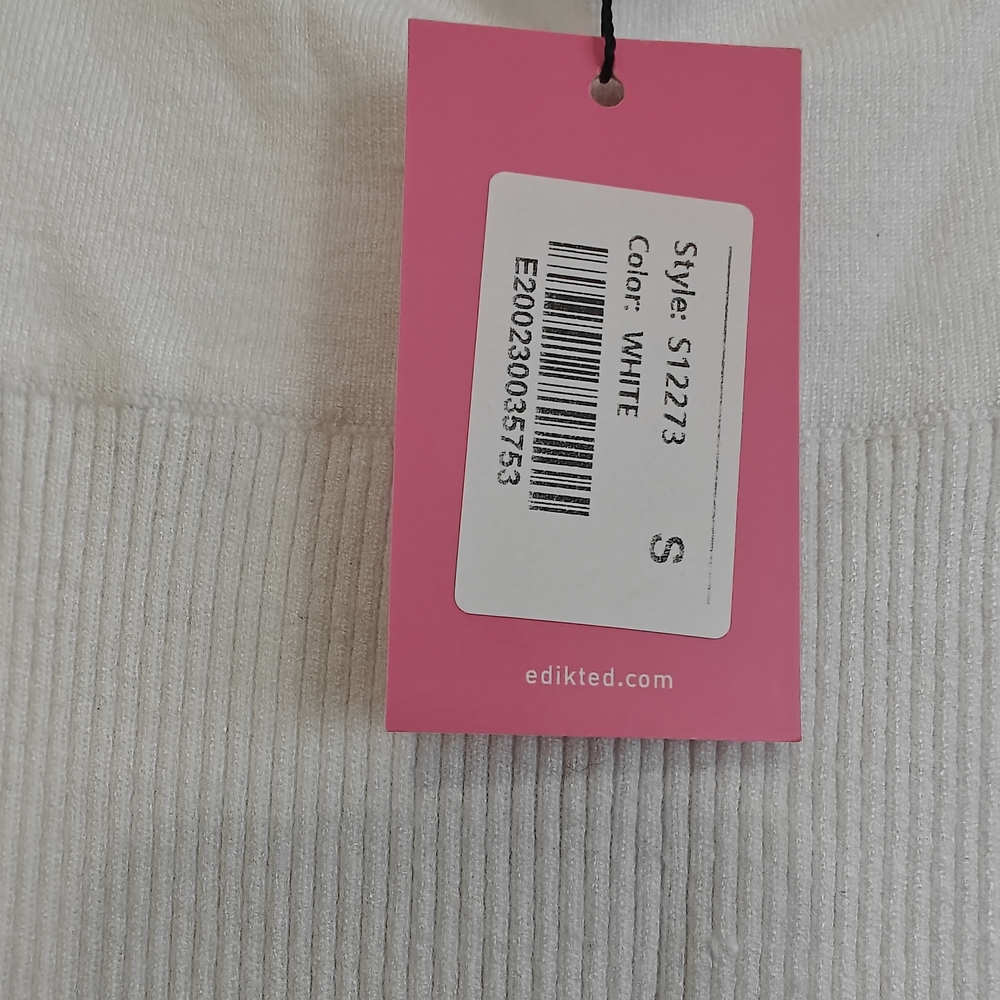 Edikted White Ribbed Knit Accessory - Picture 2 of 5